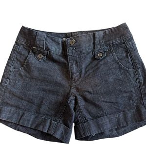 WHBM dark denim cuffed shorts. Size00.